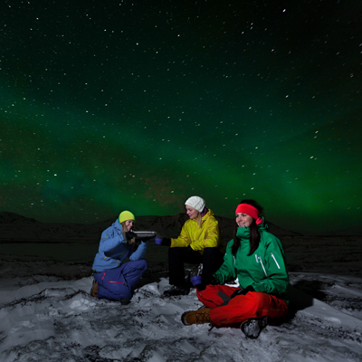 Private Northern Lights tour in Iceland.