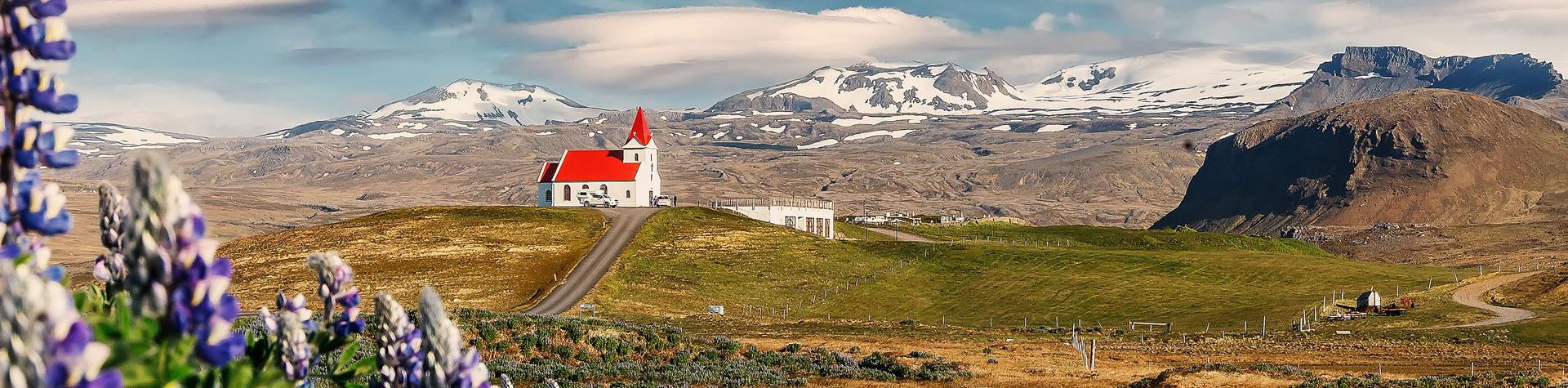 Ingjaldshol church in Vík, south Iceland.
