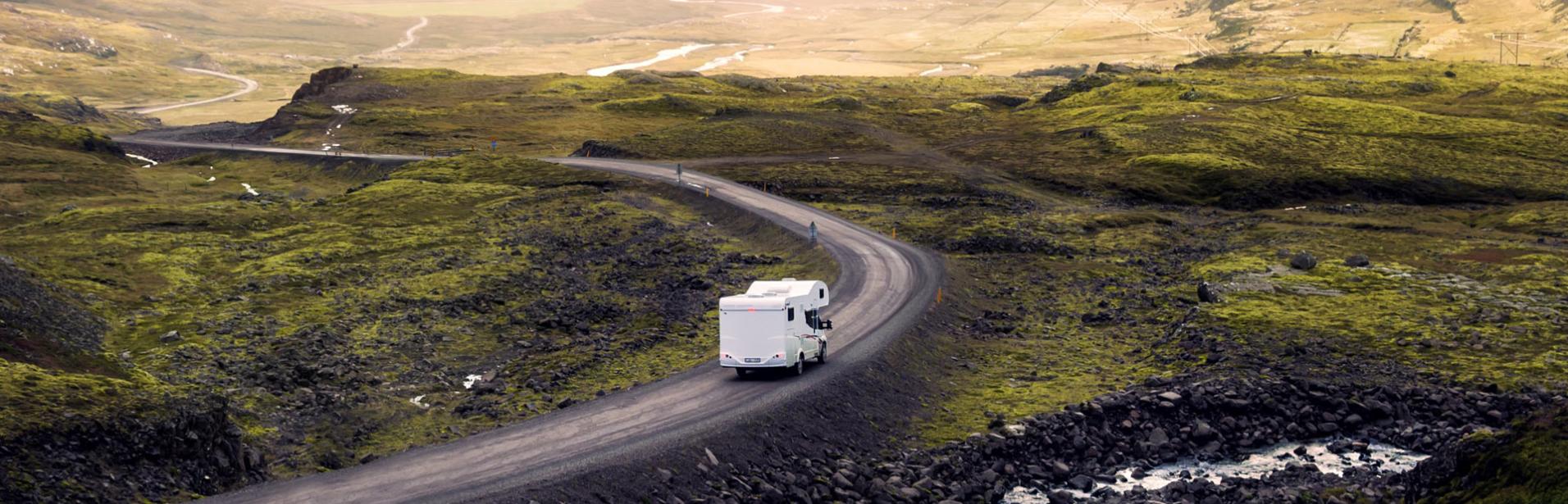 Roadtrip with camper in Iceland.