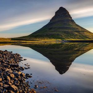 Self drive tour north and west Iceland: mountain Kirkjufell, west of Iceland.